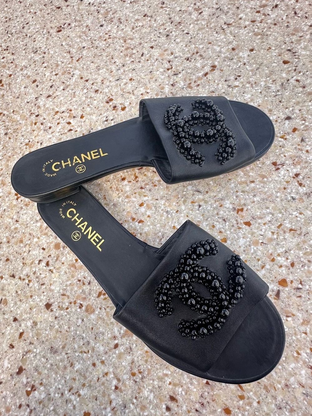 Chanel Embellished CC Mule Sandals. US size range is 10 to 10.5 EU Sz 41C - Picture 9 of 11